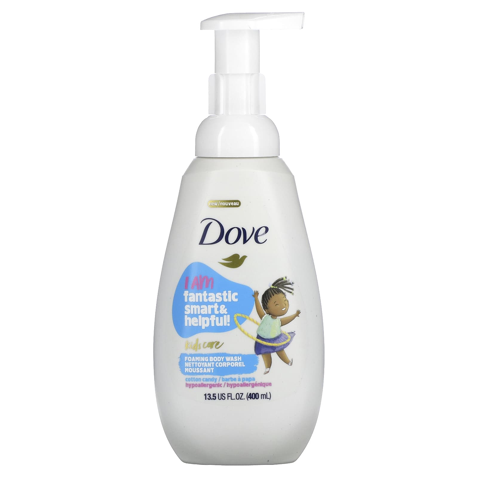 Dove-Kids Care-Foaming Body Wash-Cotton Candy-13.5 fl oz (400 ml)