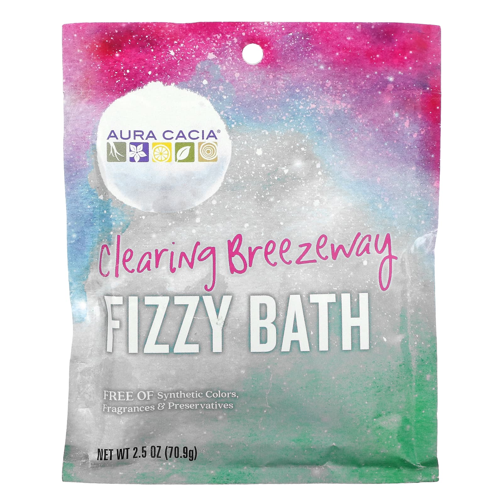 Aura Cacia-Fizzy Bath-Clearing Breezeway-2.5 oz (70.9 g)