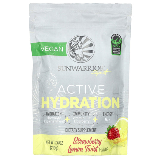 Sunwarrior-Sport-Active Hydration-Strawberry Lemon Twist-7.4 oz (210 g)