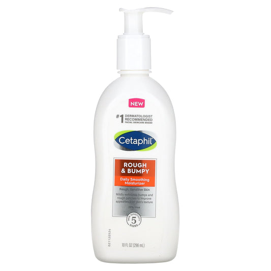 Cetaphil-Daily Smoothing Moisturizer-Rough Sensitive Skin-Fragrance Free-10 fl oz (296 ml)