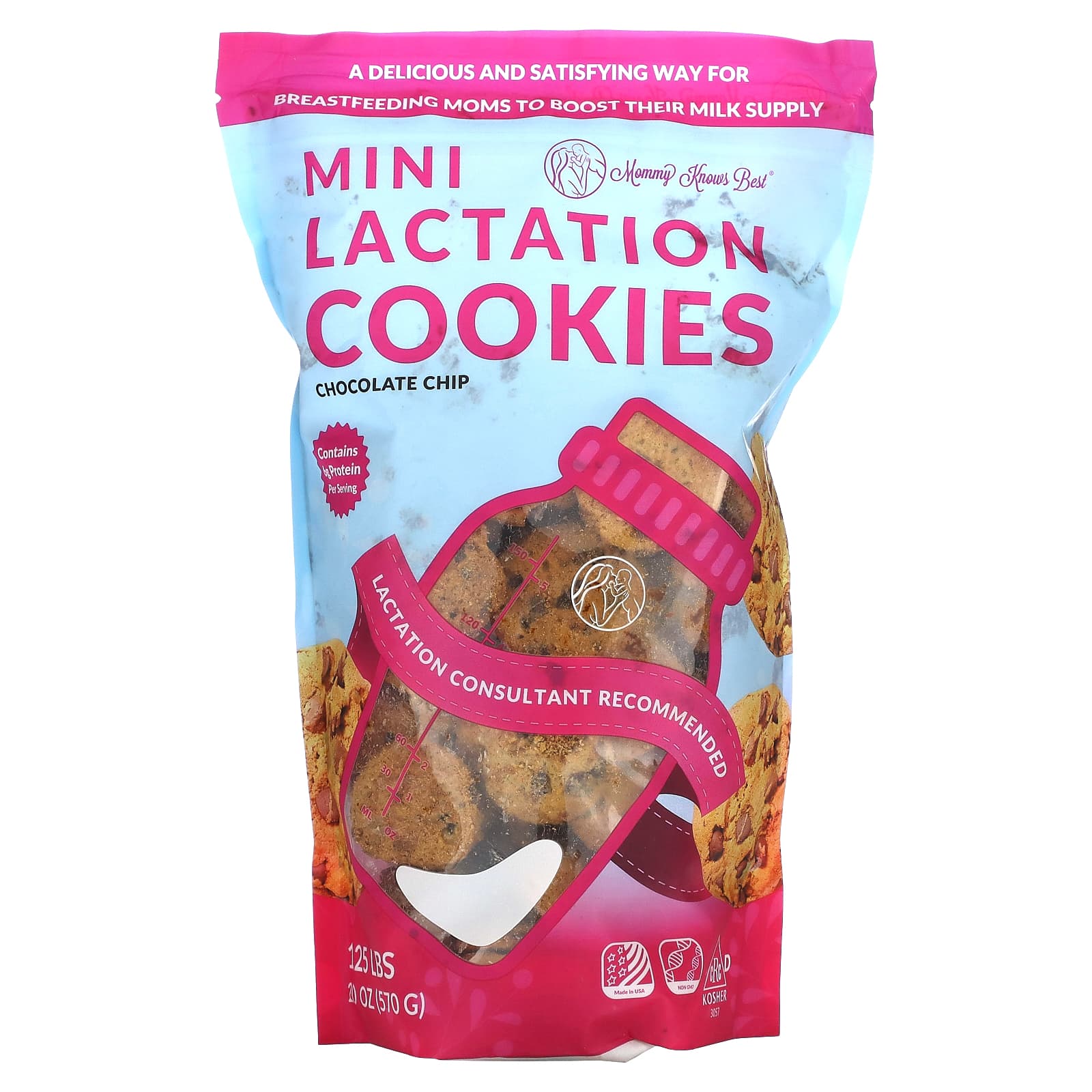 Mommy Knows Best-Mini Lactation Cookies-Chocolate Chip-10 oz (570 g)