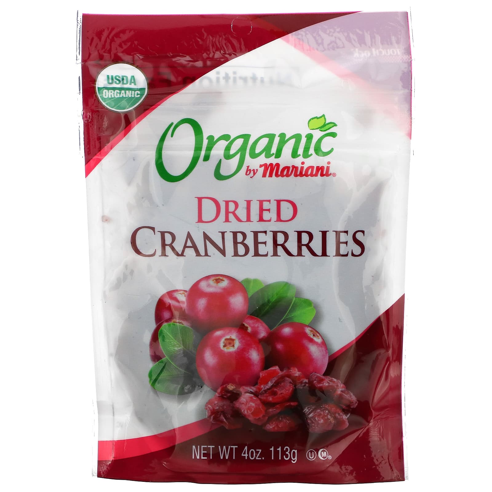 Mariani Dried Fruit-Organic Dried Cranberries-4 oz (113 g)