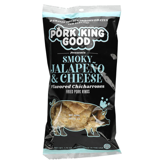 Pork King Good-Flavored Chicharrones-Smoky Jalapeno & Cheese-1.75 oz (49.5 g)