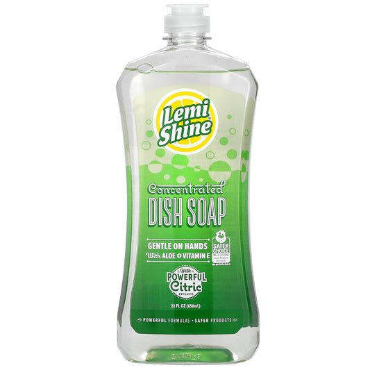 Lemi Shine-Concentrated Dish Soap-With Aloe + Vitamin E-22 fl oz ( 650 ml)