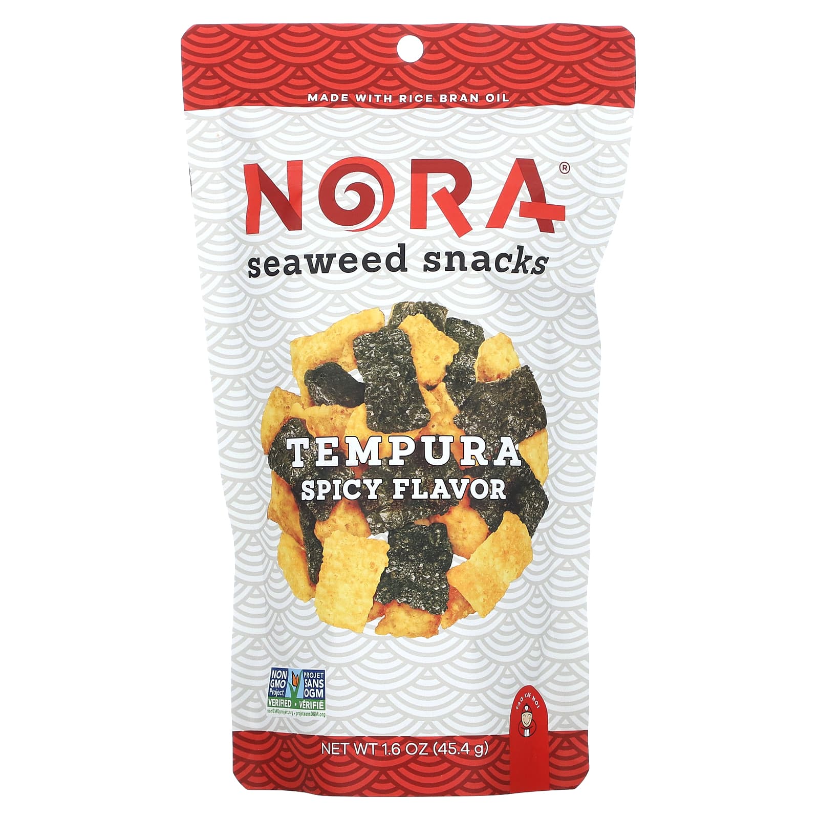 Nora Snacks-Seaweed Snacks-Tempura Spicy-1.6 oz (45.4 g)