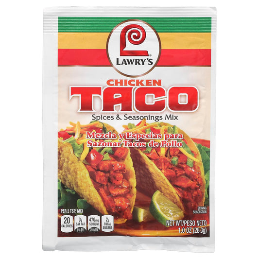 Lawry's-Chicken Taco-Spices & Seasonings Mix-1 oz (28.3 g)