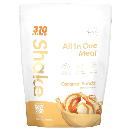 310 Nutrition-All-In-One Meal Shake-Caramel Sundae-28.7 oz (814.8 g)