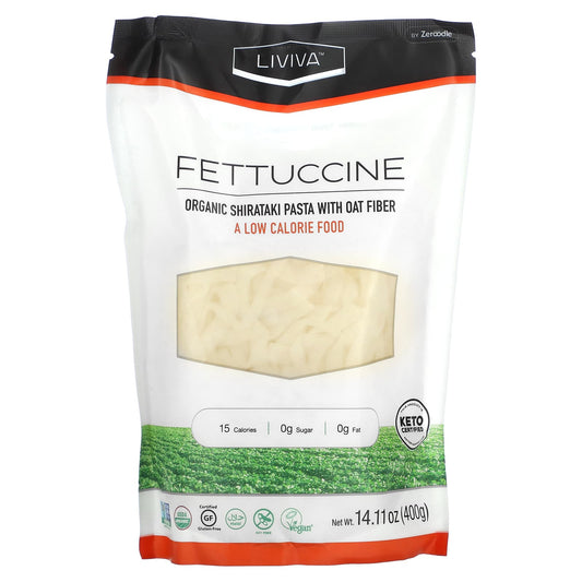 LIVIVA-Fettuccine-Organic Shirataki Pasta With Oat Fiber-14.11 oz (400 g)