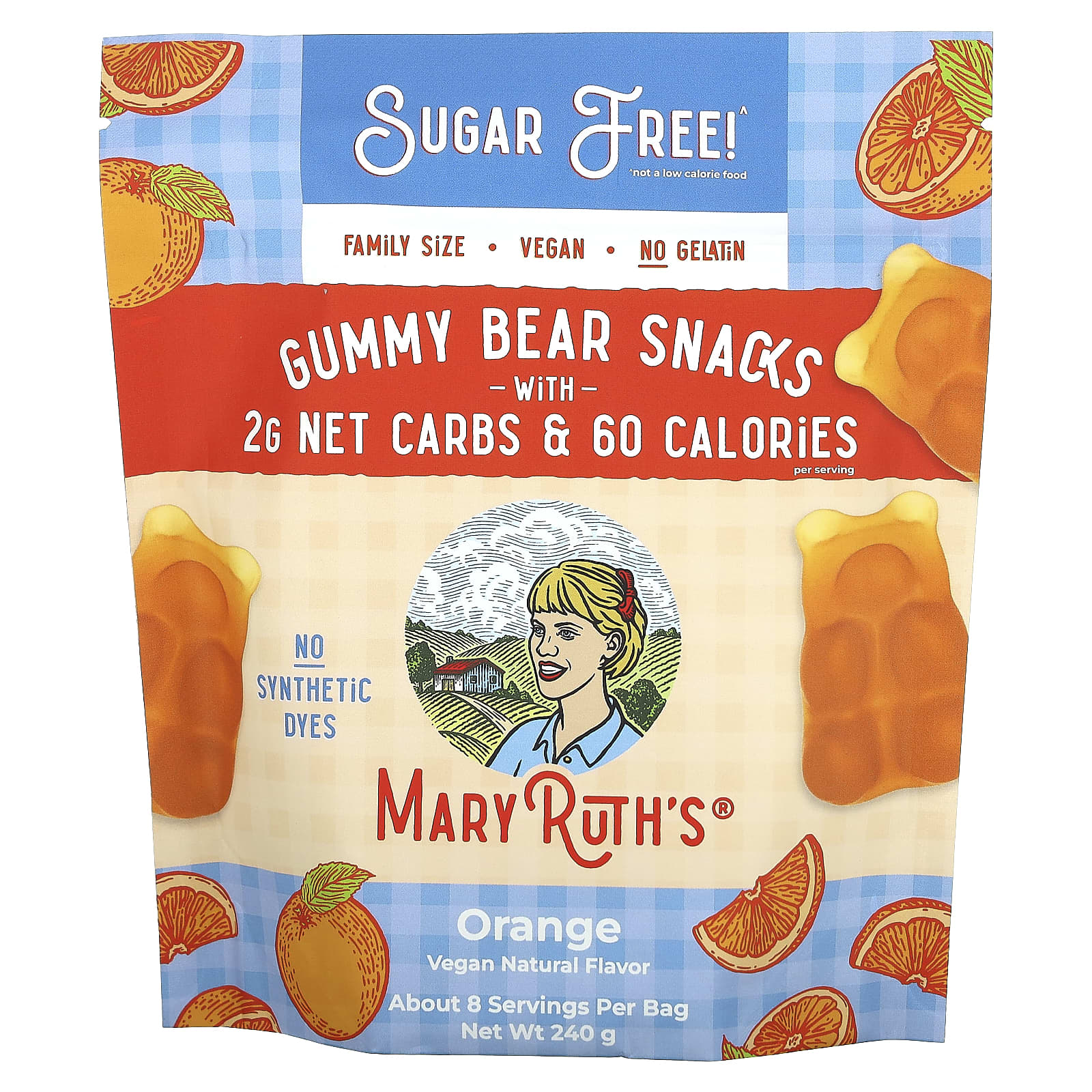 MaryRuth's-Gummy Bear Snack-Orange-240 g