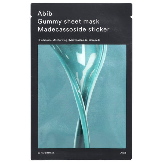 Abib-Gummy Beauty Sheet Mask-Madecassoside Sticker-1 Sheet-0.91 fl oz (27 ml)