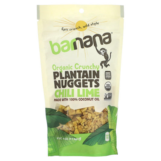 Barnana-Organic Crunchy Plantain Nuggets-Chili Lime -4 oz (113 g)