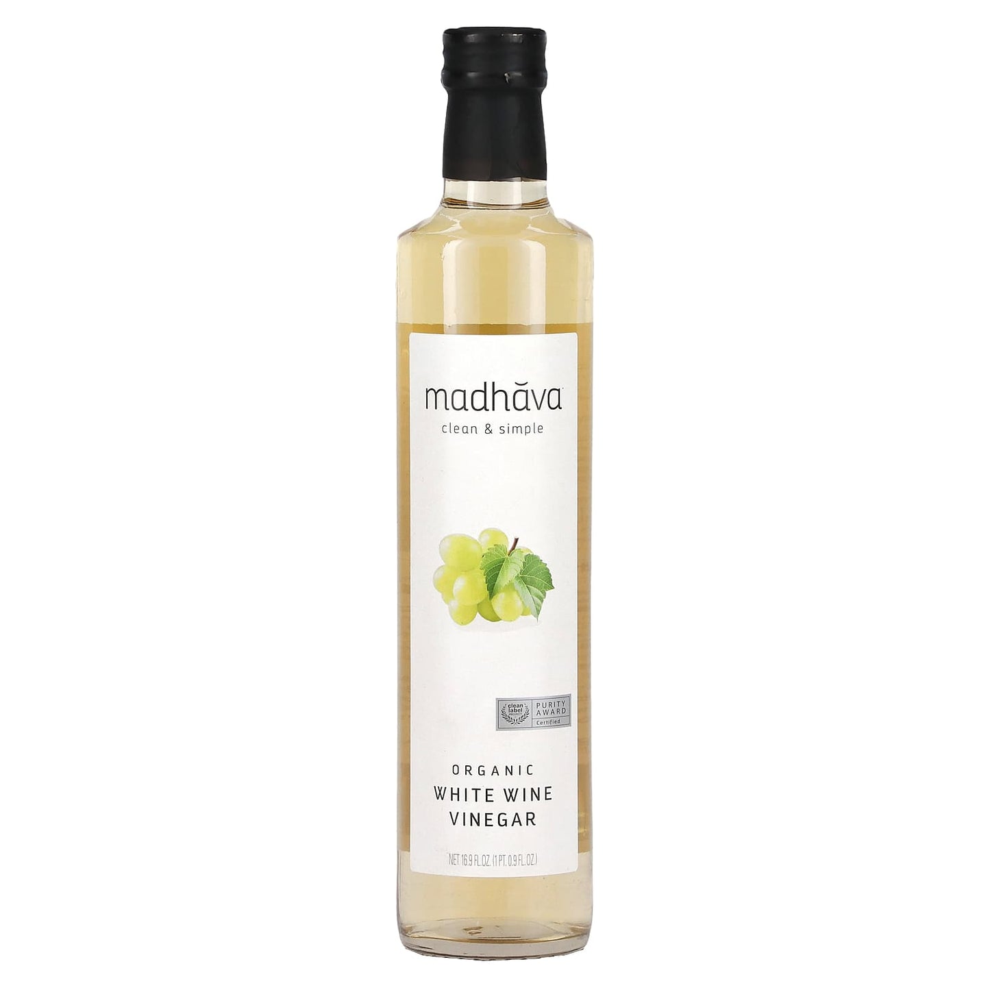 Madhava Natural Sweeteners-Organic White Wine Vinegar-16.9 fl oz