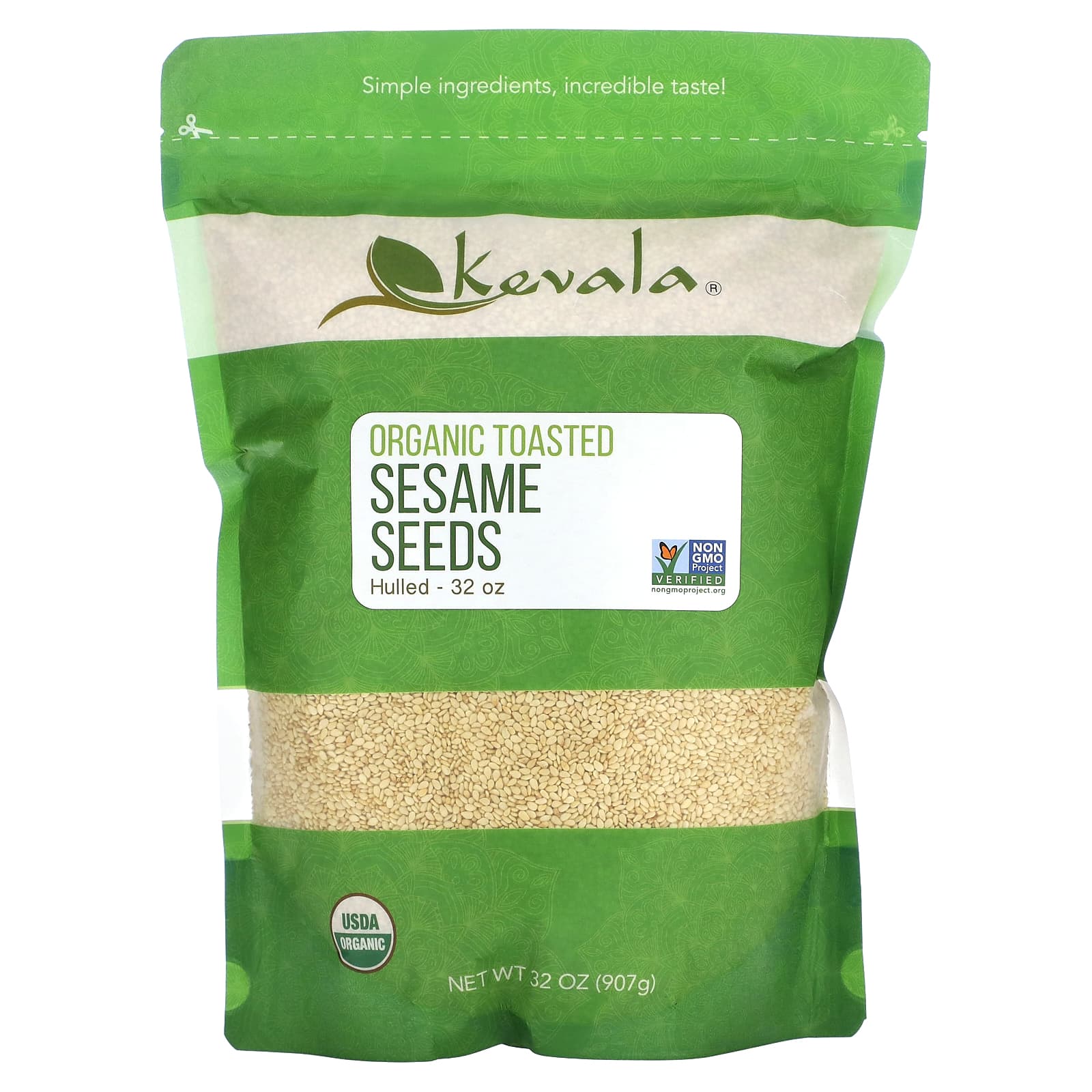 Kevala-Organic Toasted Sesame Seeds (Hulled)-32 oz (907 g)