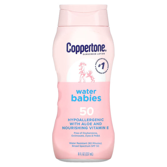 Coppertone-Sunscreen Lotion-Water Babies-SPF 50-8 fl oz (237 ml)