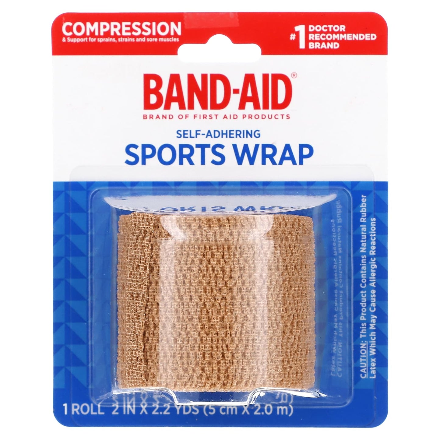 Johnson and Johnson-Band-Aid-Self Adhering Sports Wrap-1 Roll