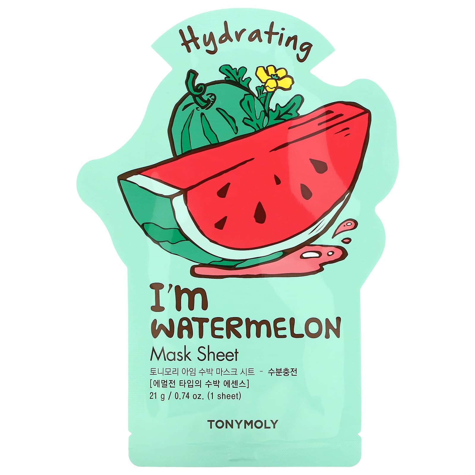 Tony Moly-I'm Watermelon-Hydrating Beauty Mask Sheet-1 Sheet-0.74 oz (21 g)