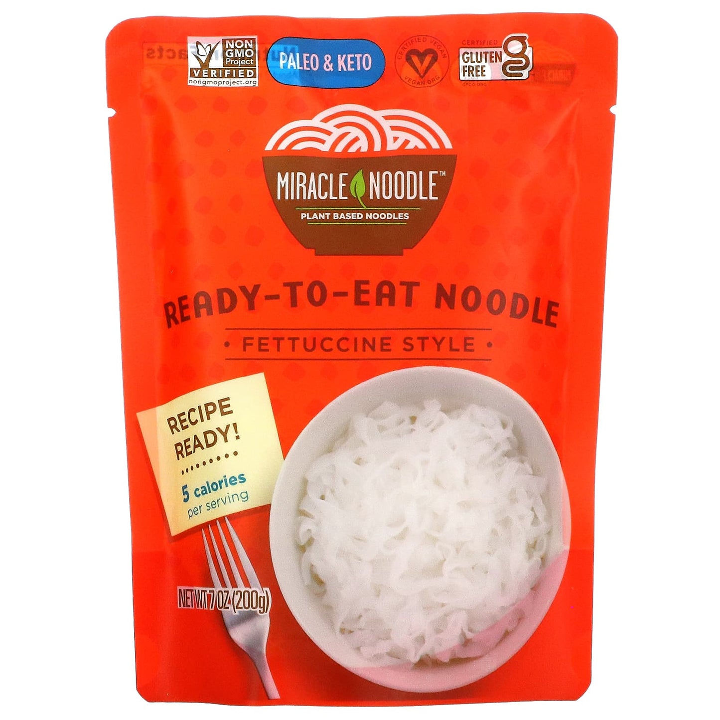 Miracle Noodle-Ready-to-Eat Noodle-Fettuccine Style-7 oz (200 g)