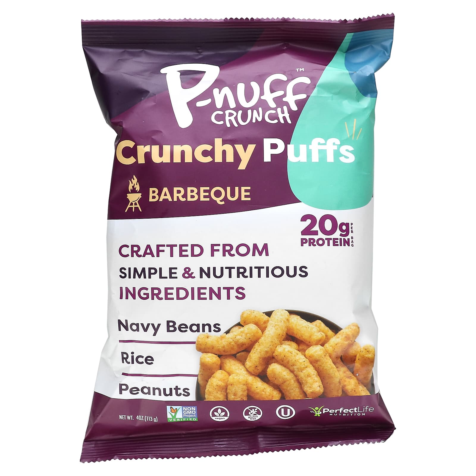 P-Nuff-Crunch-Crunchy Puffs-Barbeque-4 oz (113 g)