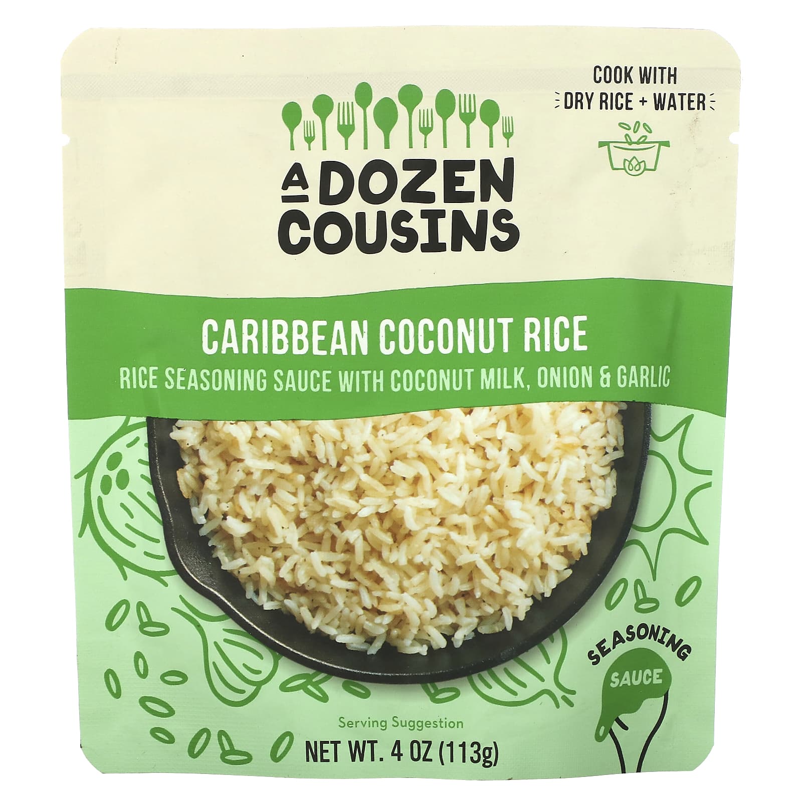 A Dozen Cousins-Caribbean Coconut Rice-Seasoning Sauce-4 oz (113)