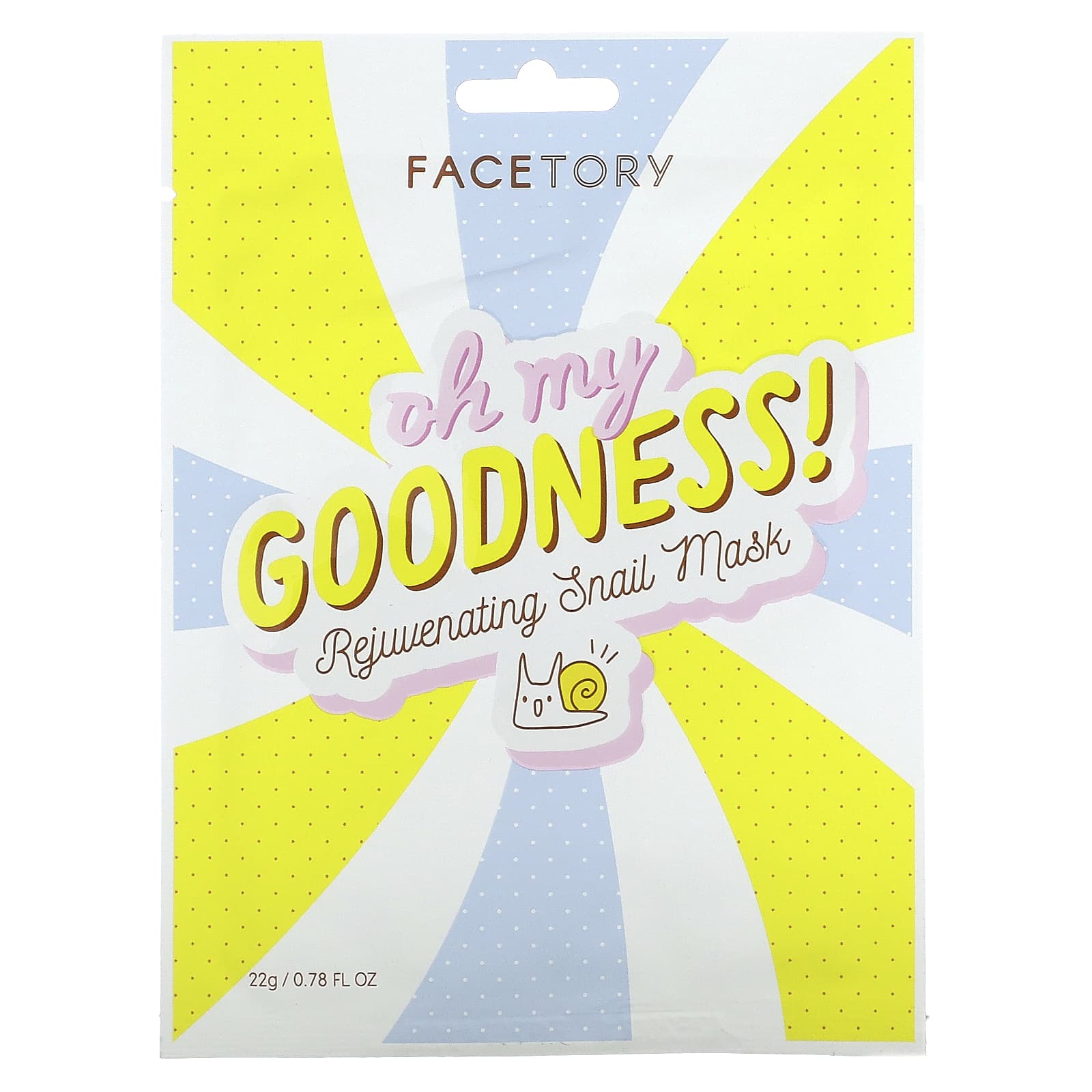 FaceTory-Oh My Goodness-Rejuvenating Snail Beauty Mask-1 Sheet Mask-0.78 fl oz (22 g)