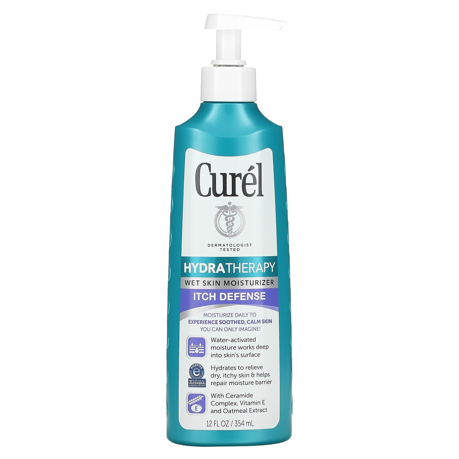 Curel-Hydra Therapy-Wet Skin Moisturizer-Itch Defense-12 fl oz (354 ml)