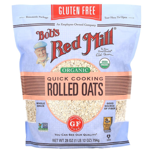 Bob's Red Mill-Organic Quick Cooking Rolled Oats-1 lb 12 oz (794 g)