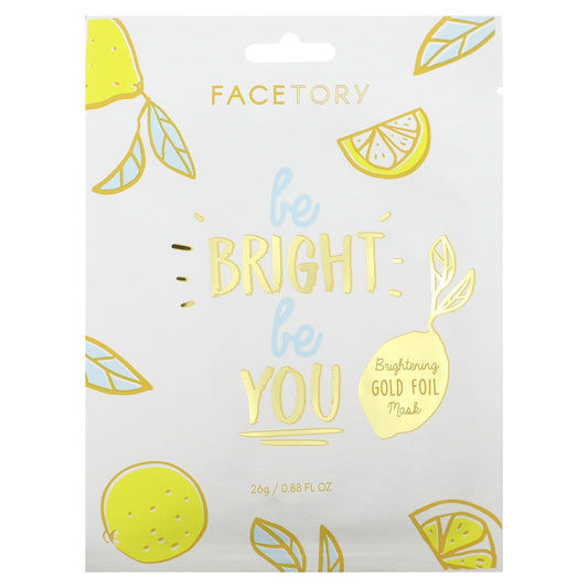 FaceTory-Be Bright Be You-Brightening Gold Foil Beauty Mask-1 Sheet-0.88 fl oz (26 g)