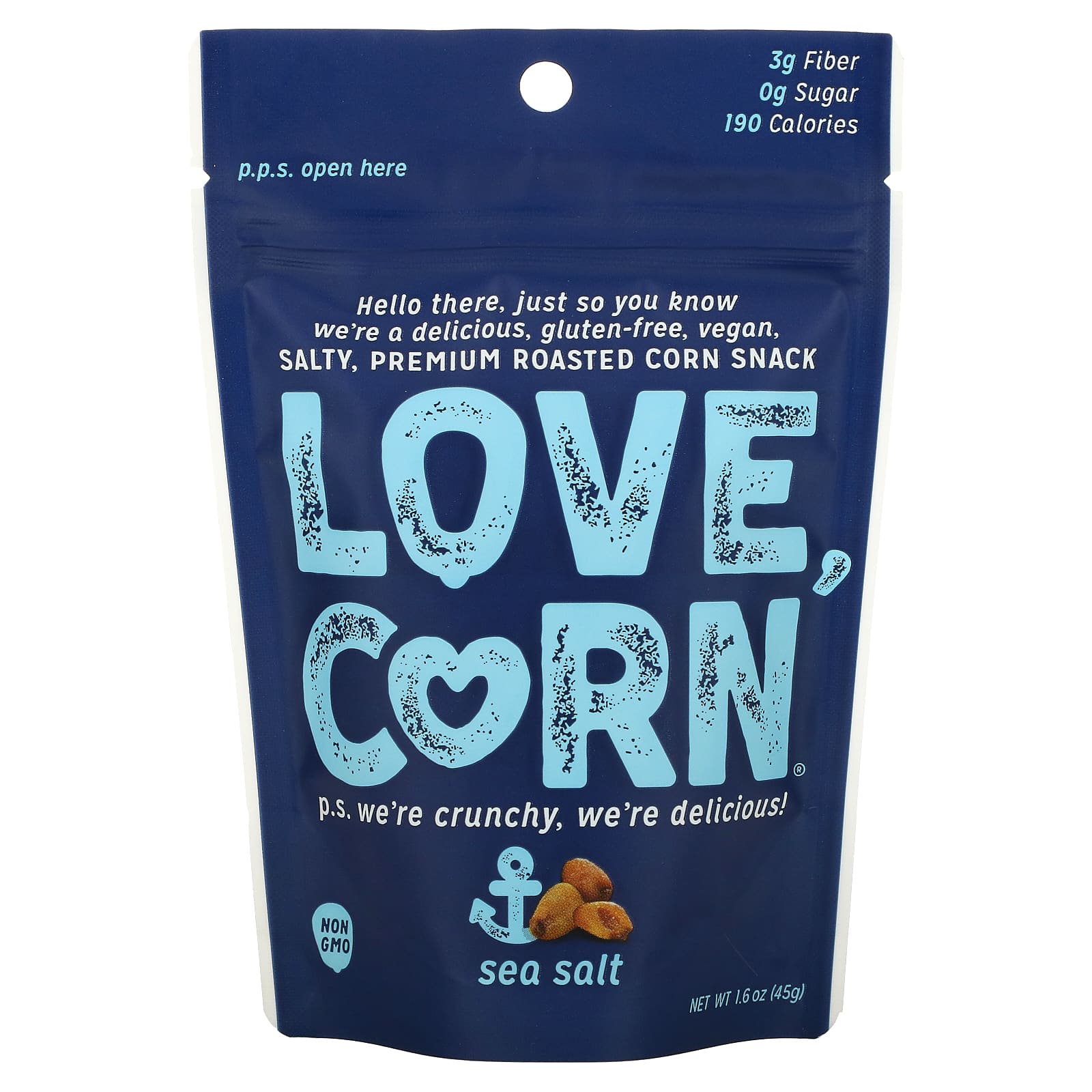 Love Corn-Premium Roasted Corn-Sea Salt-1.6 oz (45 g)