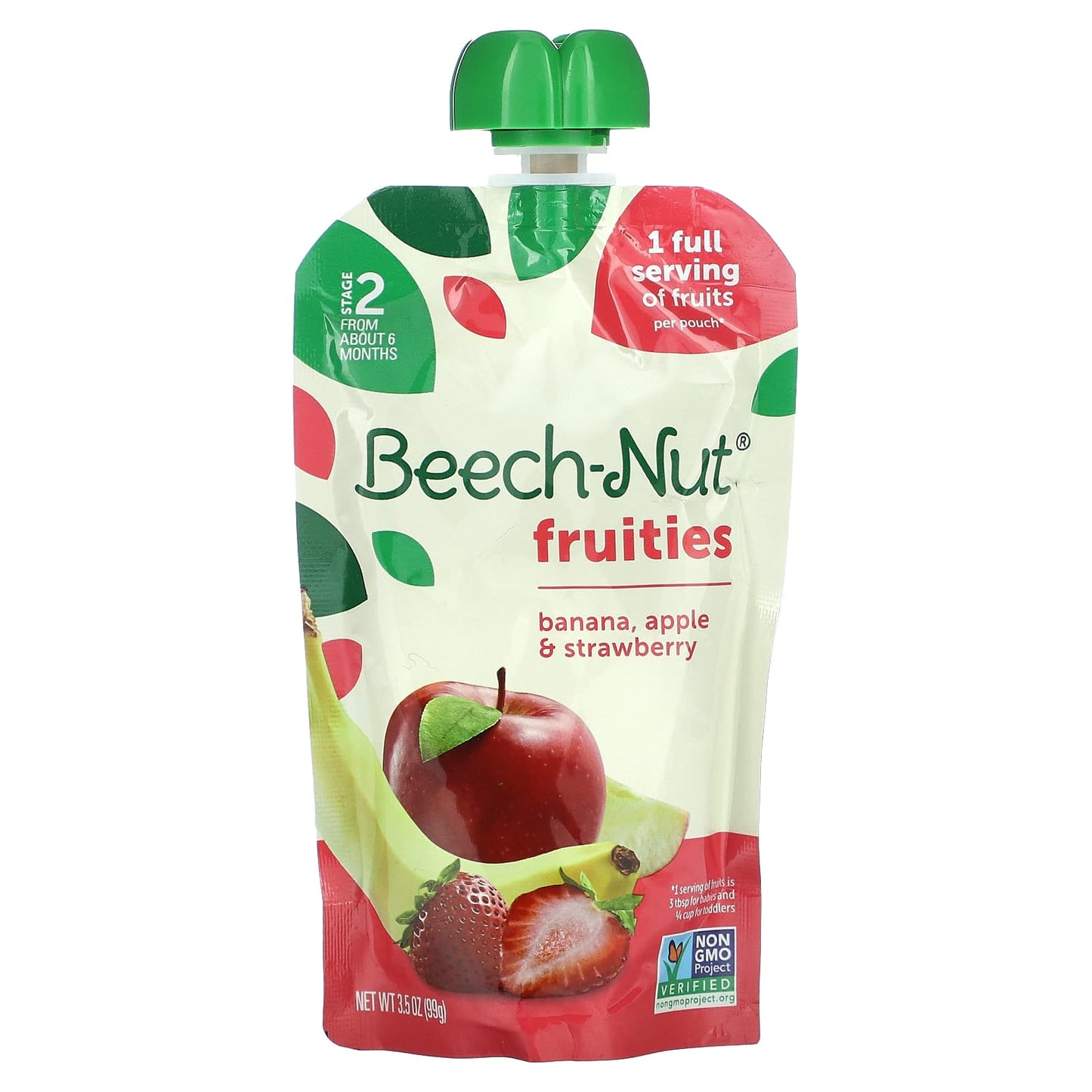 Beech-Nut-Fruities-6+ Months-Banana-Apple & Strawberry-3.5 oz (99 g)