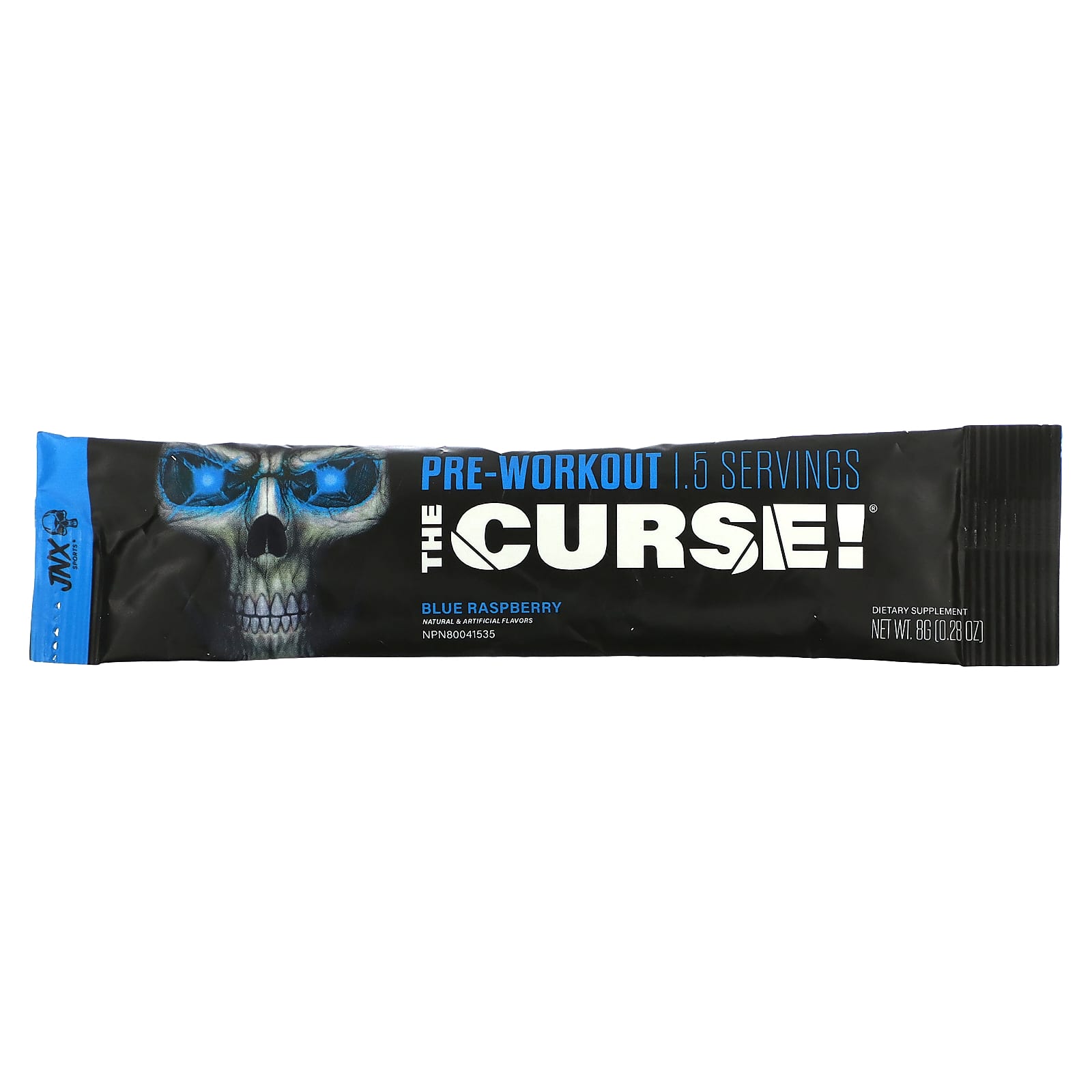 JNX Sports-The Curse-Pre-Workout-Blue Raspberry-1 Stick-0.28 oz (8 g)