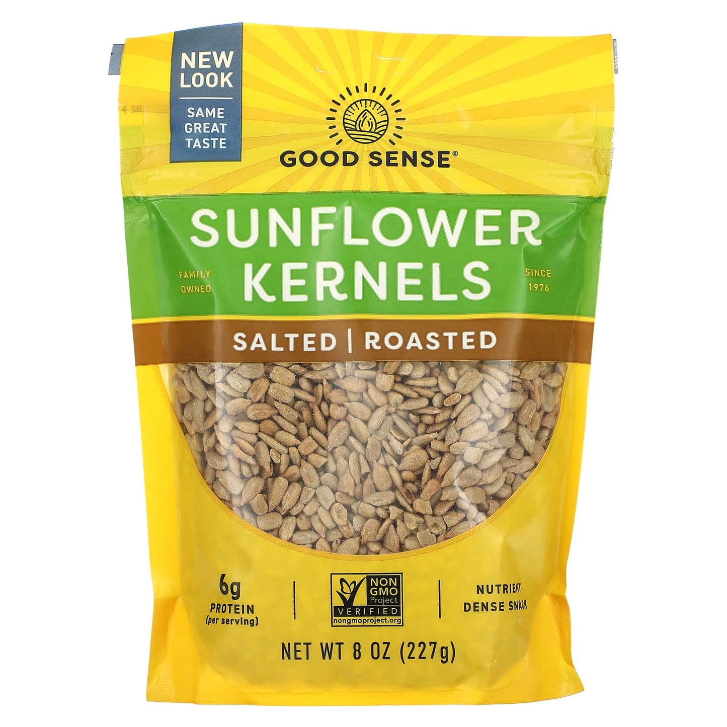 Good Sense-Sunflower Kernels-Salted-Roasted-8 oz (227 g)