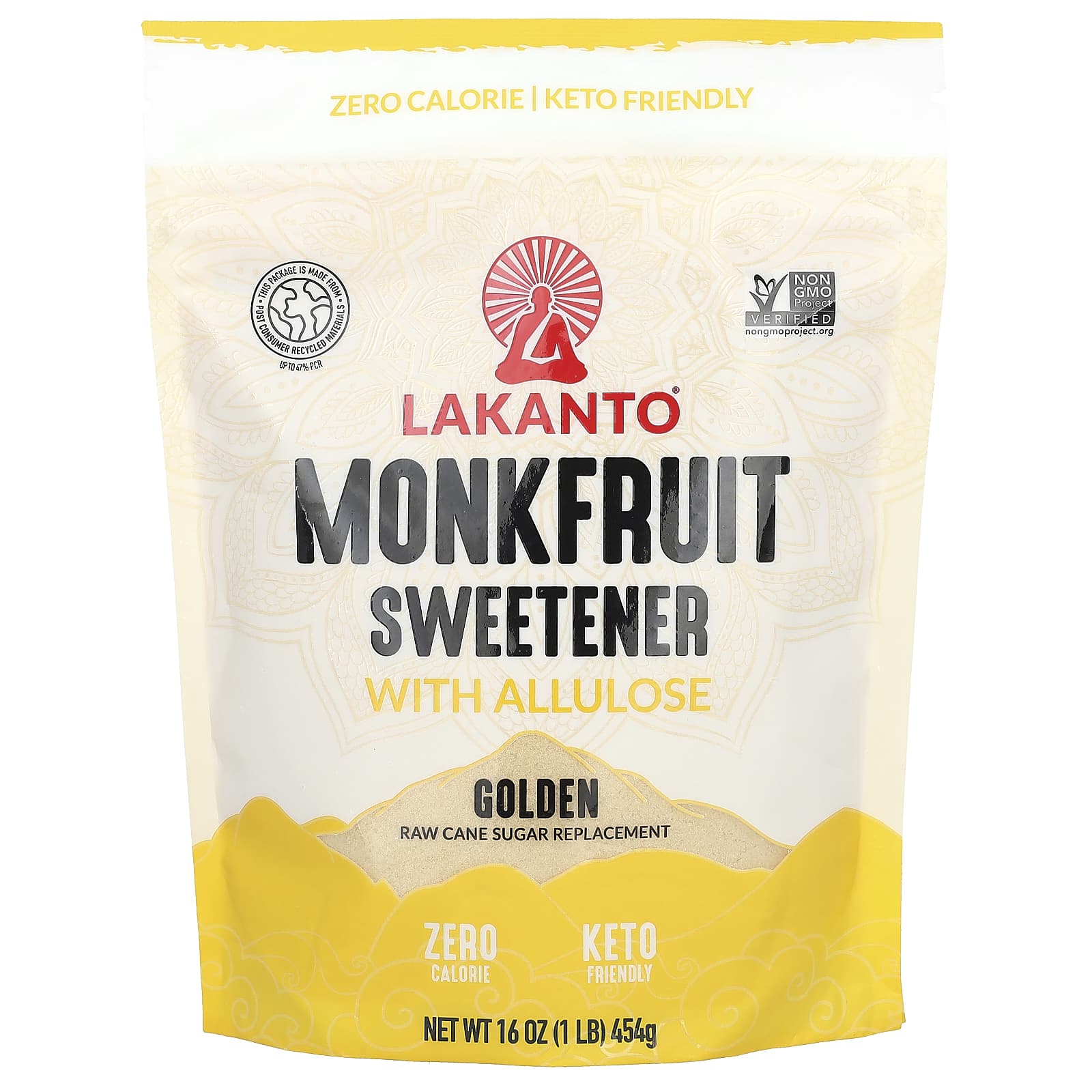 Lakanto-Monkfruit Sweetener with Allulose-Golden-16 oz (454 g)