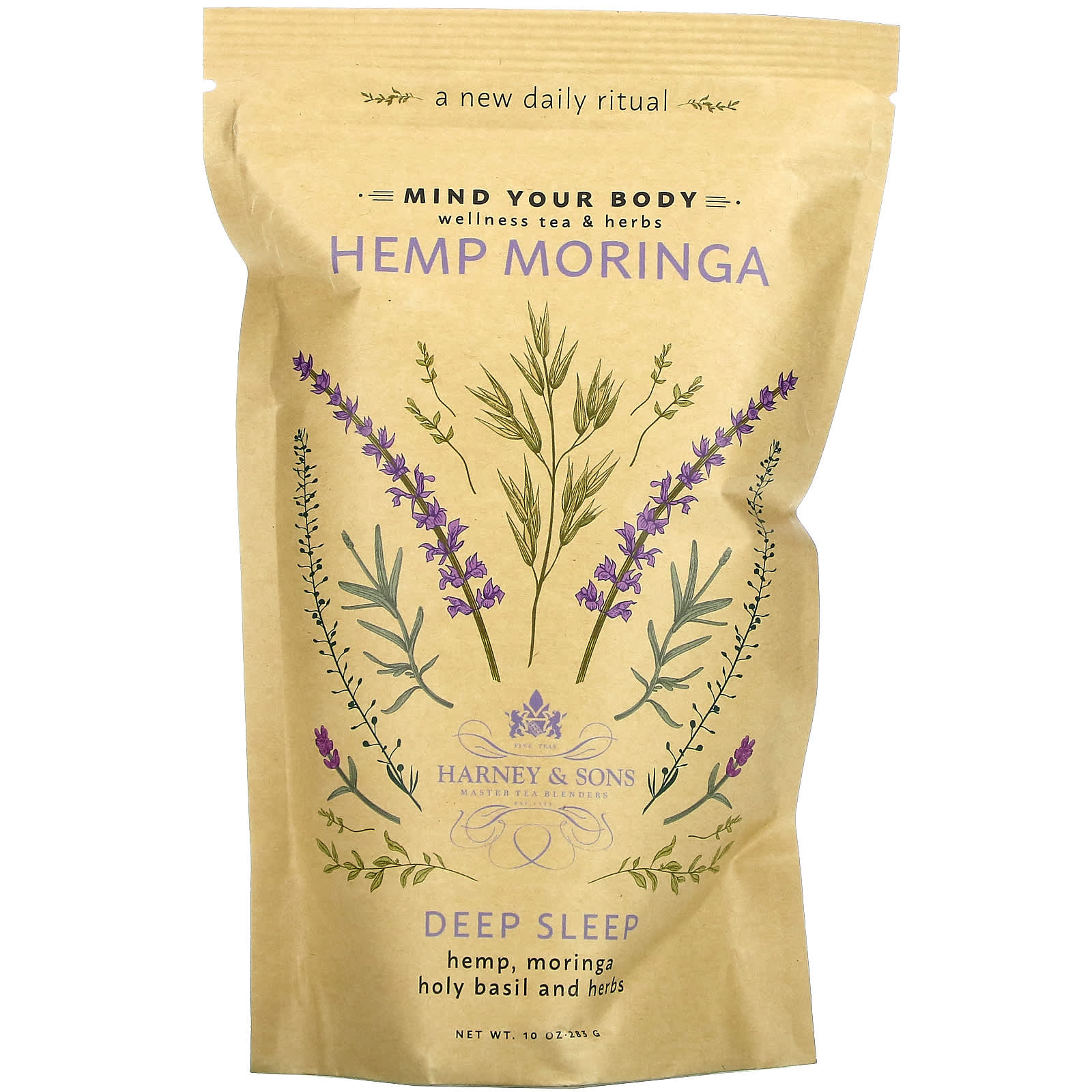 Harney & Sons-Hemp Moringa-Deep Sleep-Wellness Tea & Herbs-10 oz (283 g)