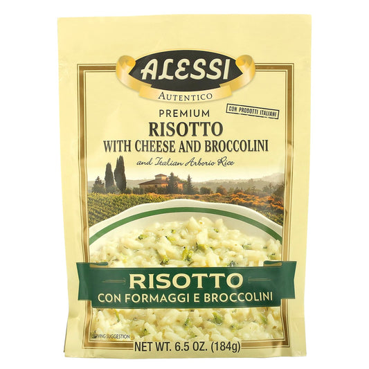 Alessi-Premium Risotto with Cheese and Broccolini and Italian Arborio Rice-6.5 oz (184 g)