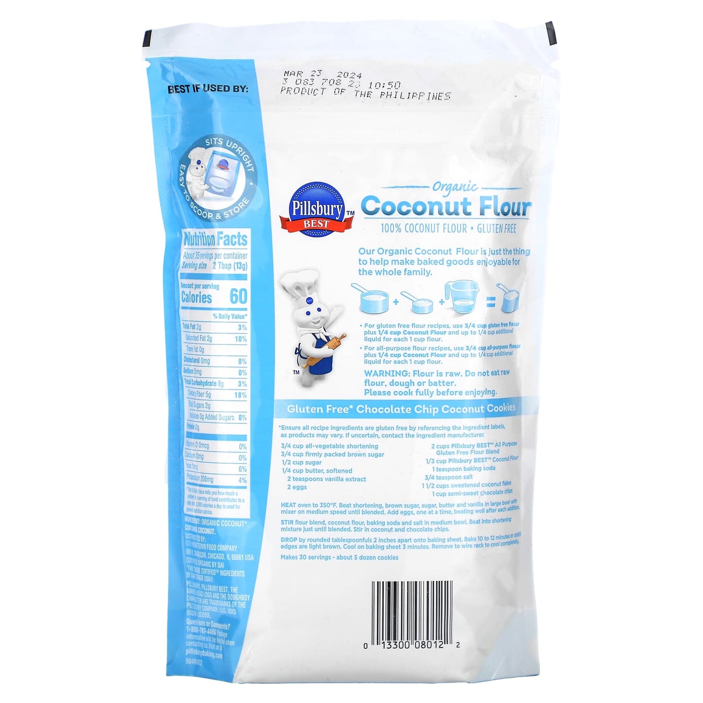 Pillsbury, Organic Coconut Flour, 1 lb. (454 g)