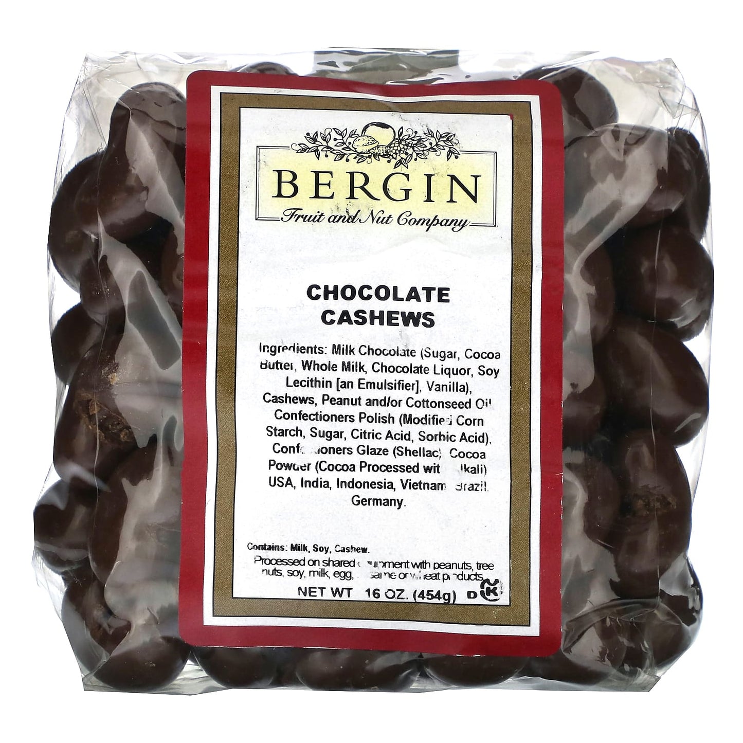 Bergin Fruit and Nut Company-Chocolate Cashews -16 oz (454 g)