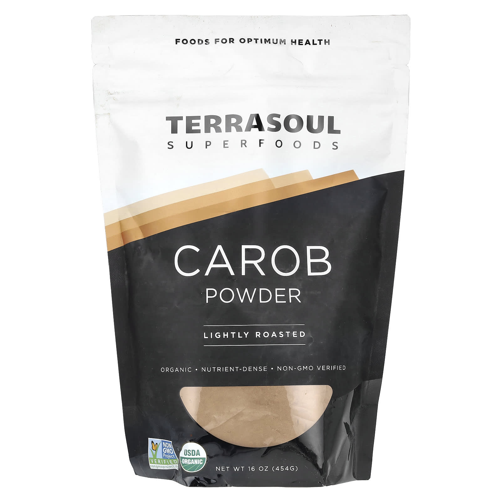 Terrasoul Superfoods-Carob Powder-Lightly Roasted-16 oz (454 g)