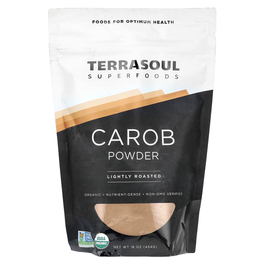 Terrasoul Superfoods-Carob Powder-Lightly Roasted-16 oz (454 g)