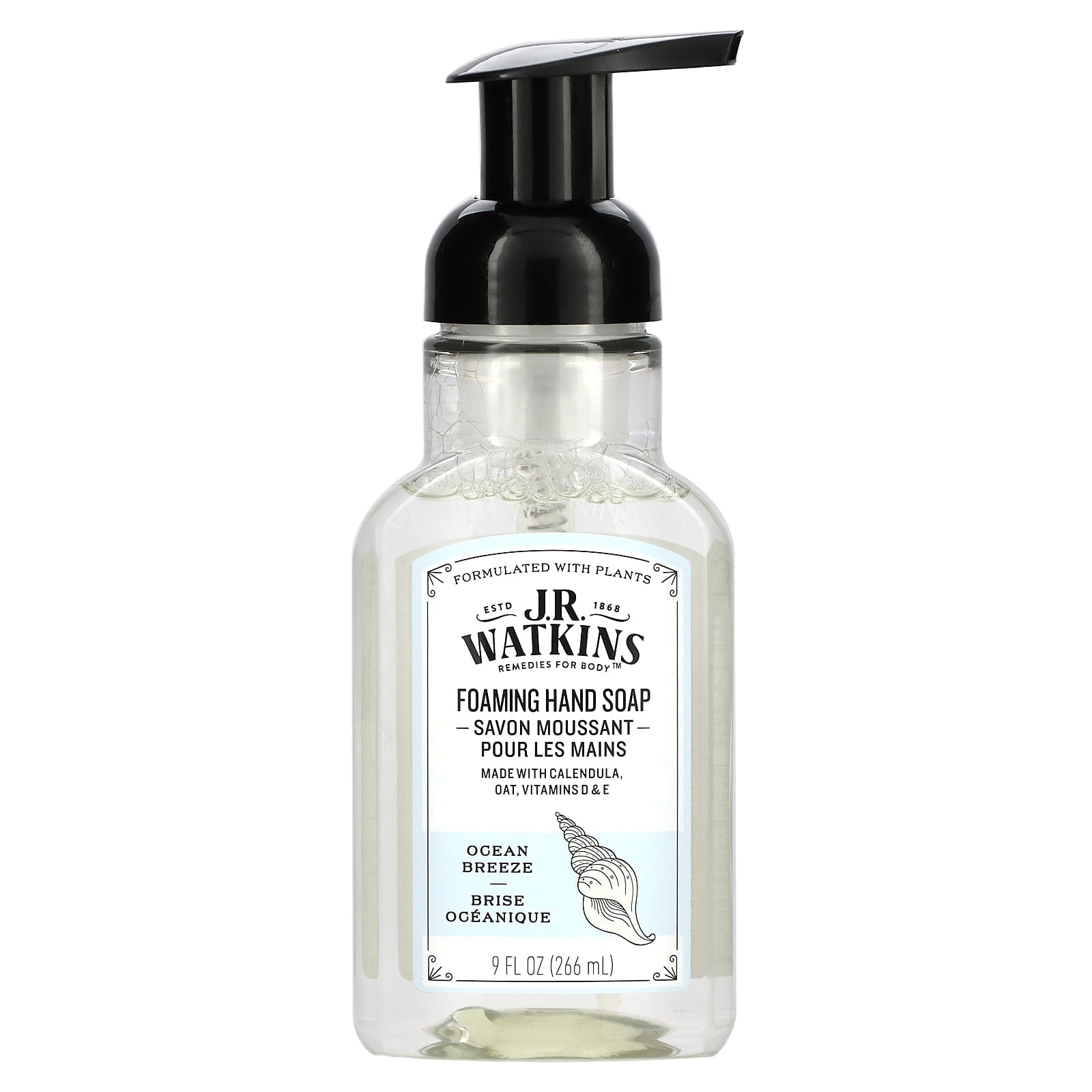 J R Watkins-Foaming Hand Soap-Ocean Breeze-9 fl oz (266 ml)