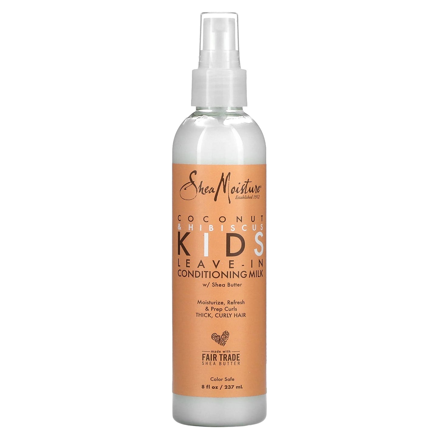 SheaMoisture-Kids-Leave-In Conditioning Milk with Shea Butter-Thick-Curly Hair-Coconut & Hibiscus-8 fl oz (237 ml)