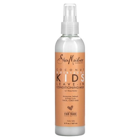 SheaMoisture-Kids-Leave-In Conditioning Milk with Shea Butter-Thick-Curly Hair-Coconut & Hibiscus-8 fl oz (237 ml)