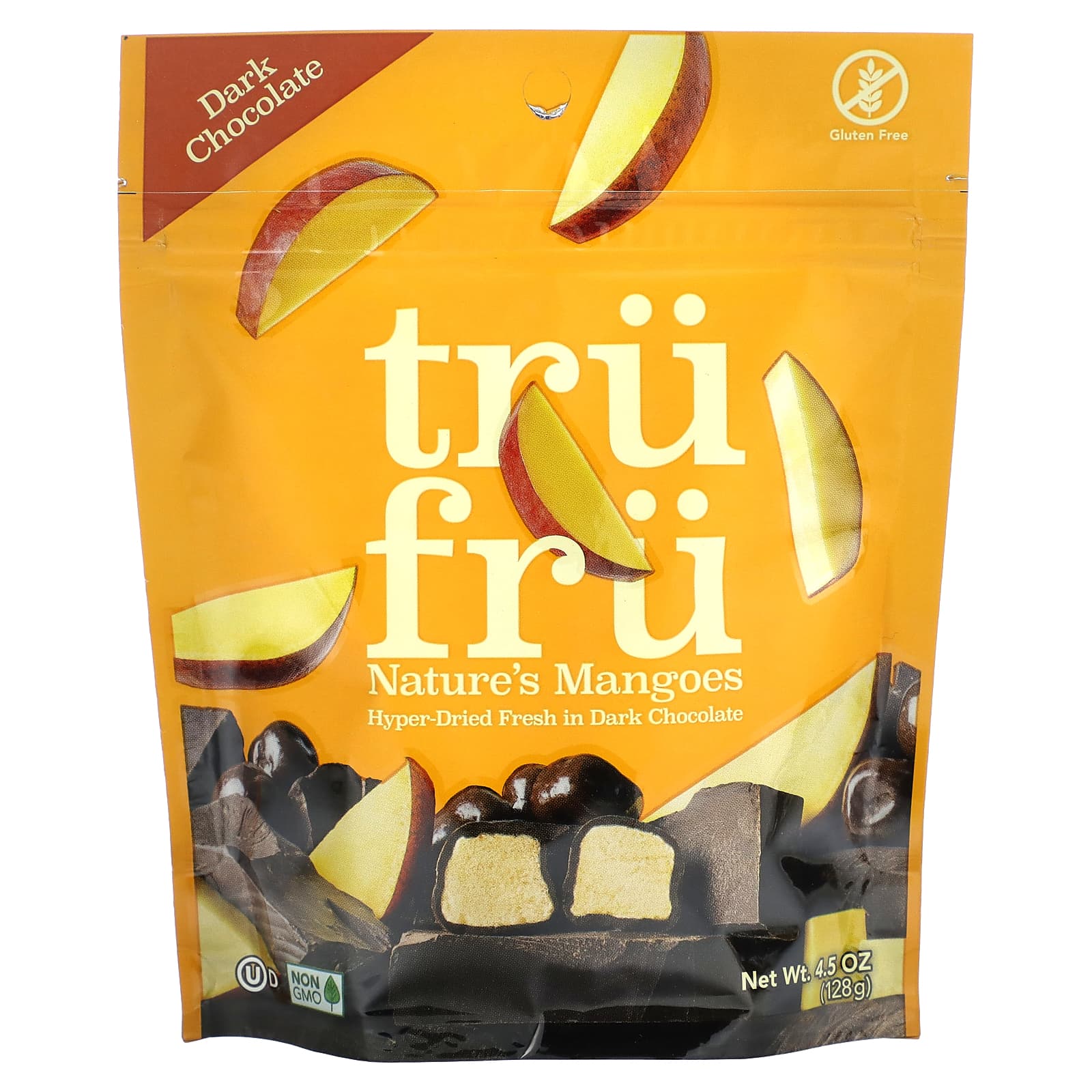 Tru Fru-Nature's Mangoes-Dark Chocolate-4.5 oz (128 g)