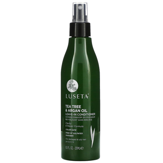 Luseta Beauty-Tea Tree & Argan Oil-Leave-In Conditioner-For Damaged & Oily Hair-8.5 fl oz (251 ml)