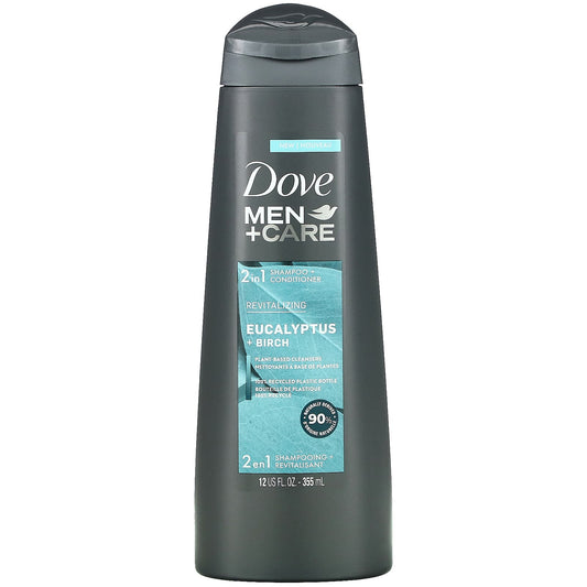 Dove-Men+Care-2-In-1 Shampoo + Conditioner-Revitalizing-Eucalyptus + Birch-12 fl oz (355 ml)