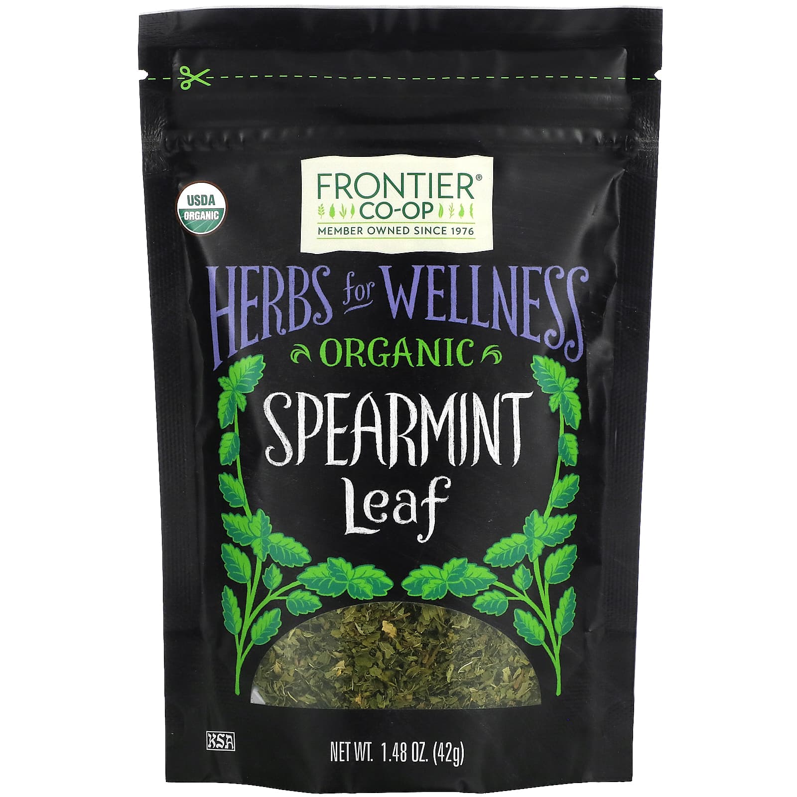 Frontier Co-op-Organic Spearmint Leaf-1.48 oz (42 g)