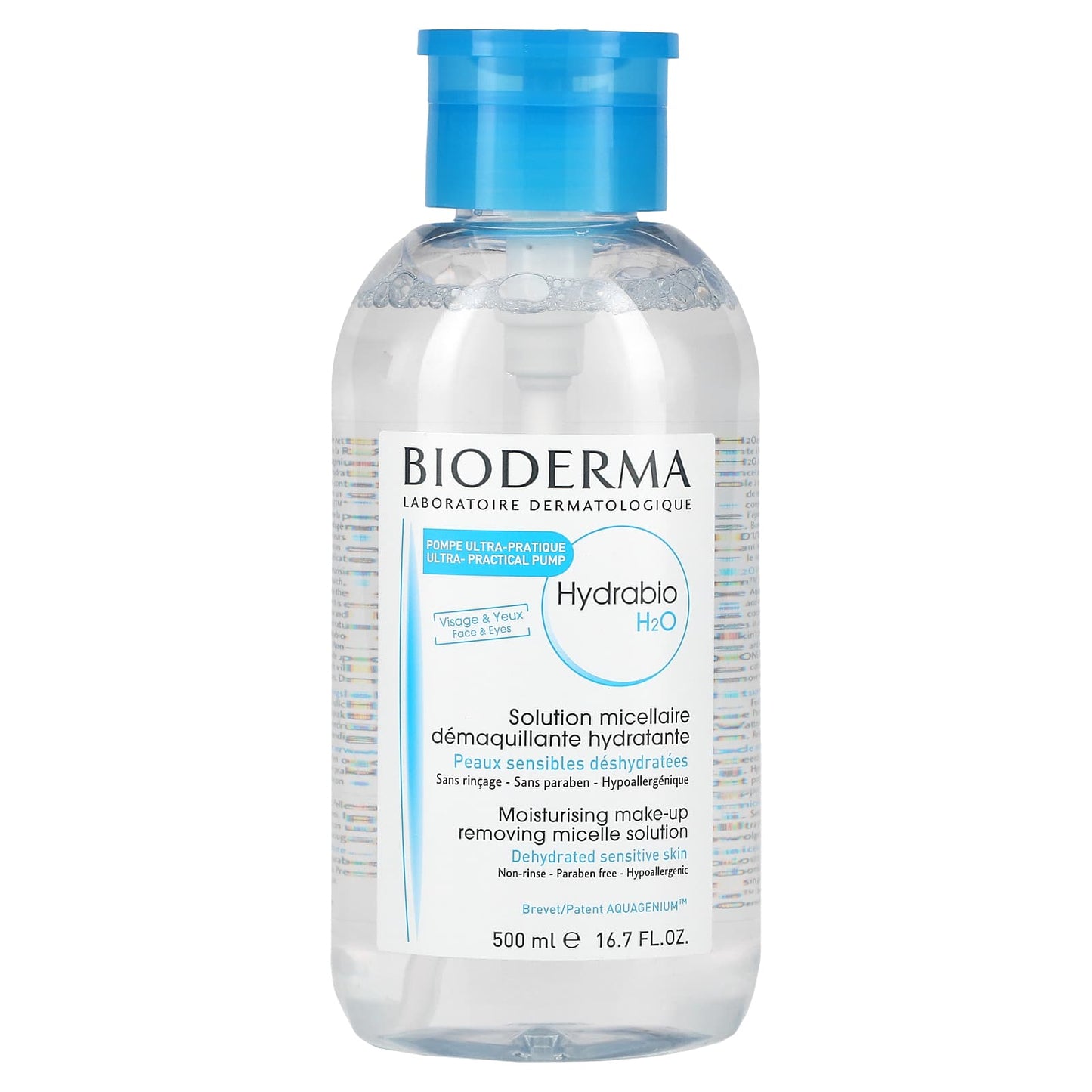 Bioderma-Hydrabio H2O-Moisturizing Make-Up Removing Micelle Solution-16.7 fl oz (500 ml)