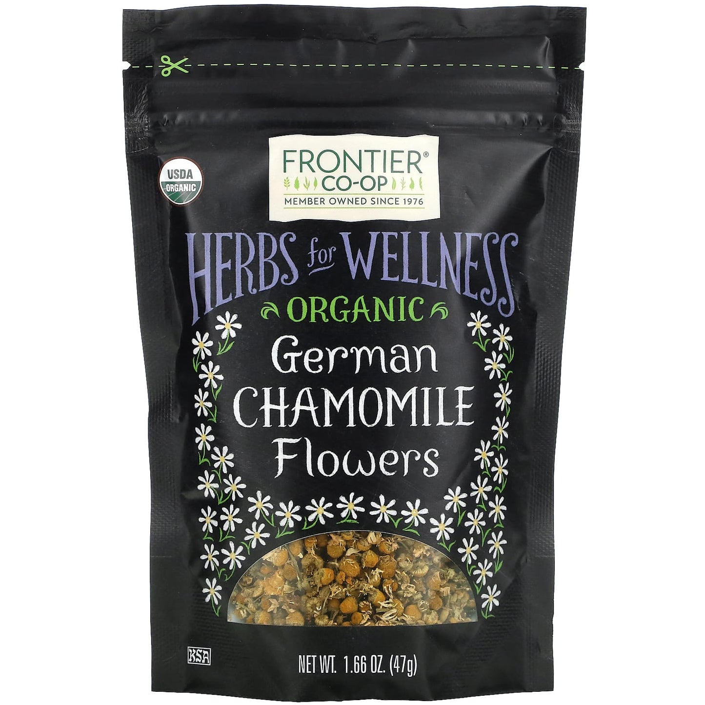 Frontier Co-op-Organic German Chamomile Flowers-1.66 oz (47 g)