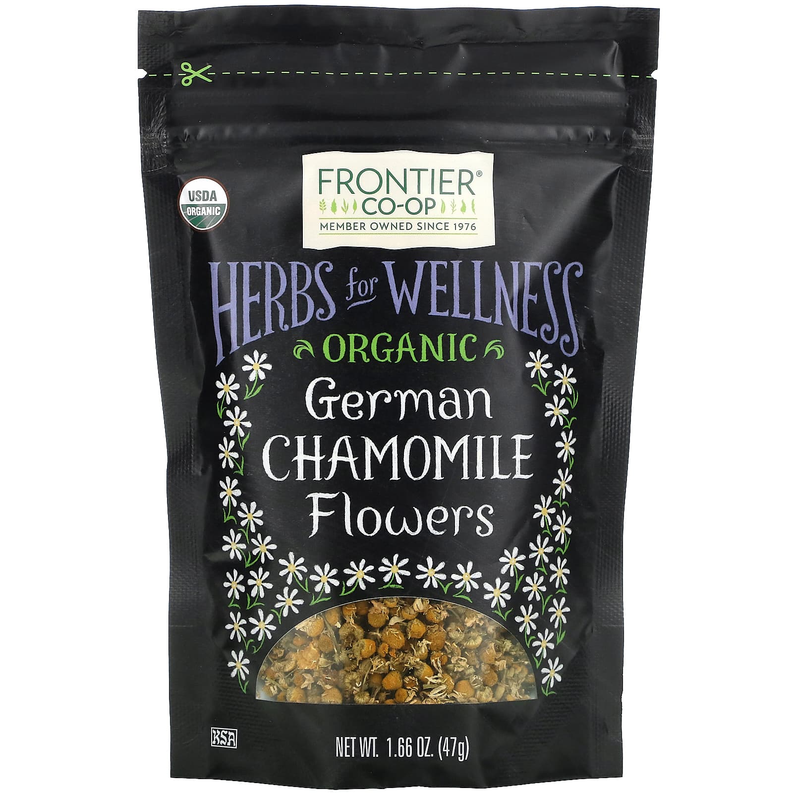 Frontier Co-op-Organic German Chamomile Flowers-1.66 oz (47 g)