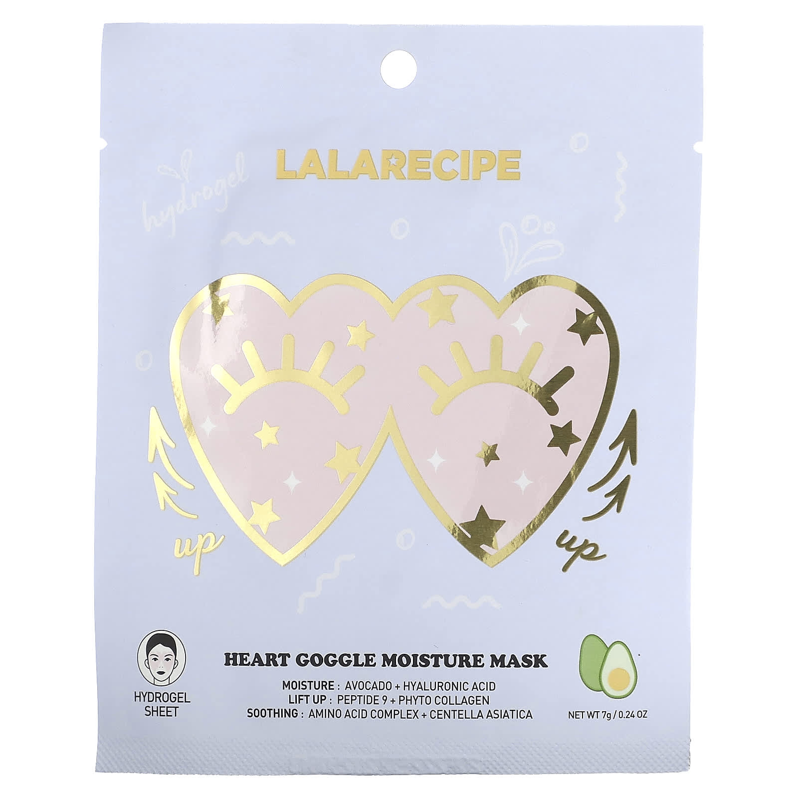 Lalarecipe-Heart Goggle Moisture Beauty Mask-1 Sheet-0.24 oz (7 g)