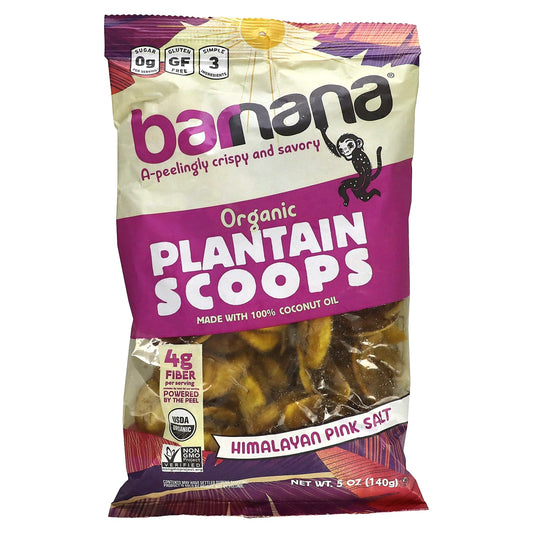 Barnana-Organic Plantain Scoops-Himalayan Pink Salt-5 oz (140 g)